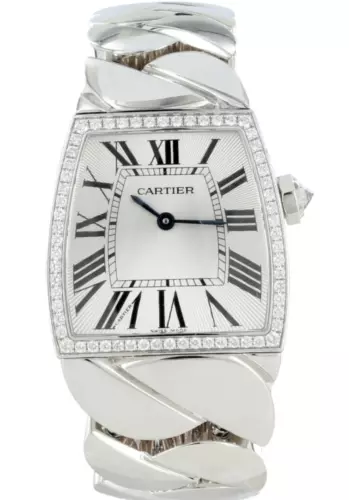 Cartier La Dona 195g 18K White Gold Diamond Bezel Large Lady Watch WE60019G B&P