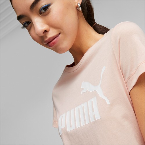 Camiseta PUMA Essential para mujer ESS Logo Tee Rose Dust S M L XL XXL NUEVA - Imagen 8 de 8