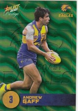 2021 AFL FOOTYSTARS PRESTIGE GREEN PARALLEL #147 ANDREW GAFF-EAGLES-58/60