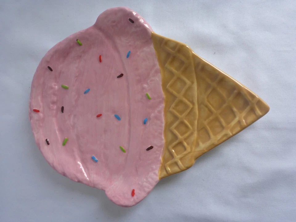 Летний совок керамическая свеча лоток Yankee свечи новый, розовый мороженое конус посыпать - Изображение 4 из 4