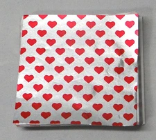 Valentines Heart Candy Foil Wrappers Confectionery Foil 125 count