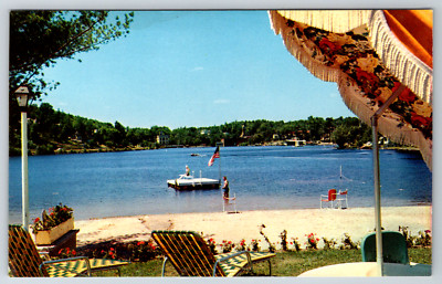 c1960s Lake Flower Saranac Lake New York Floating Dock Beach Postcard Lot of 100
