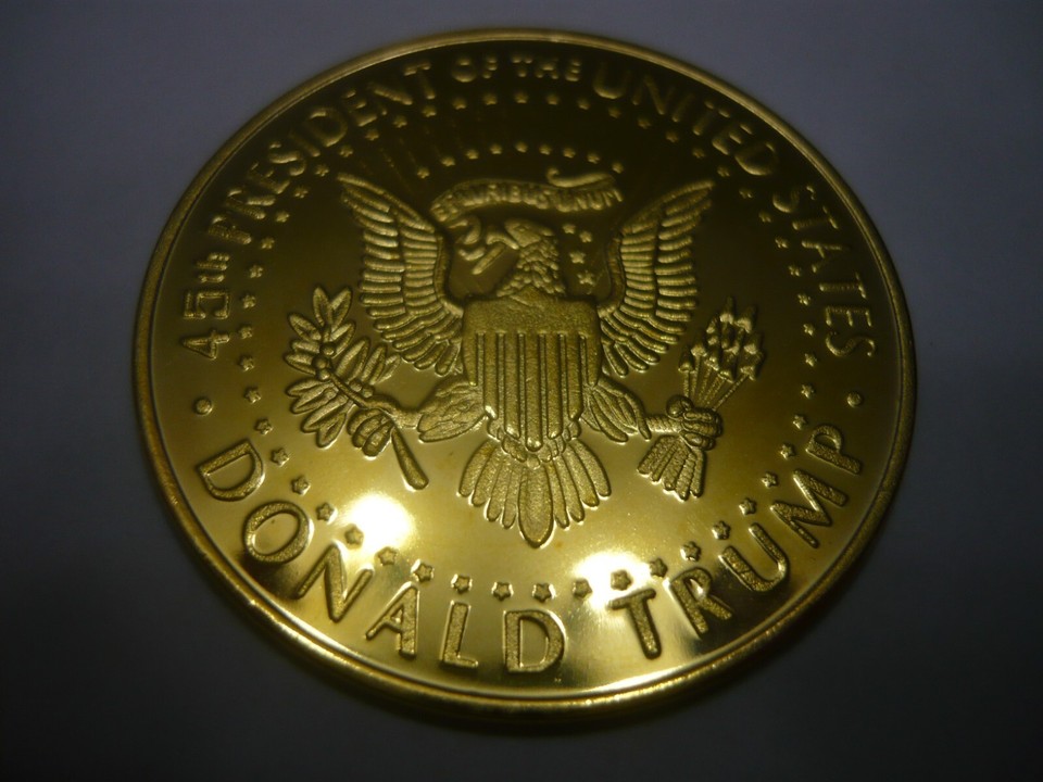 2024 Donald Trump Gold Commemorative Challenge Coin For Collectors 1 thumbnail image