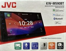NEW JVC KW-M590BT, 2-DIN Digital Media Receiver, w/ Apple CarPlay & Android Auto