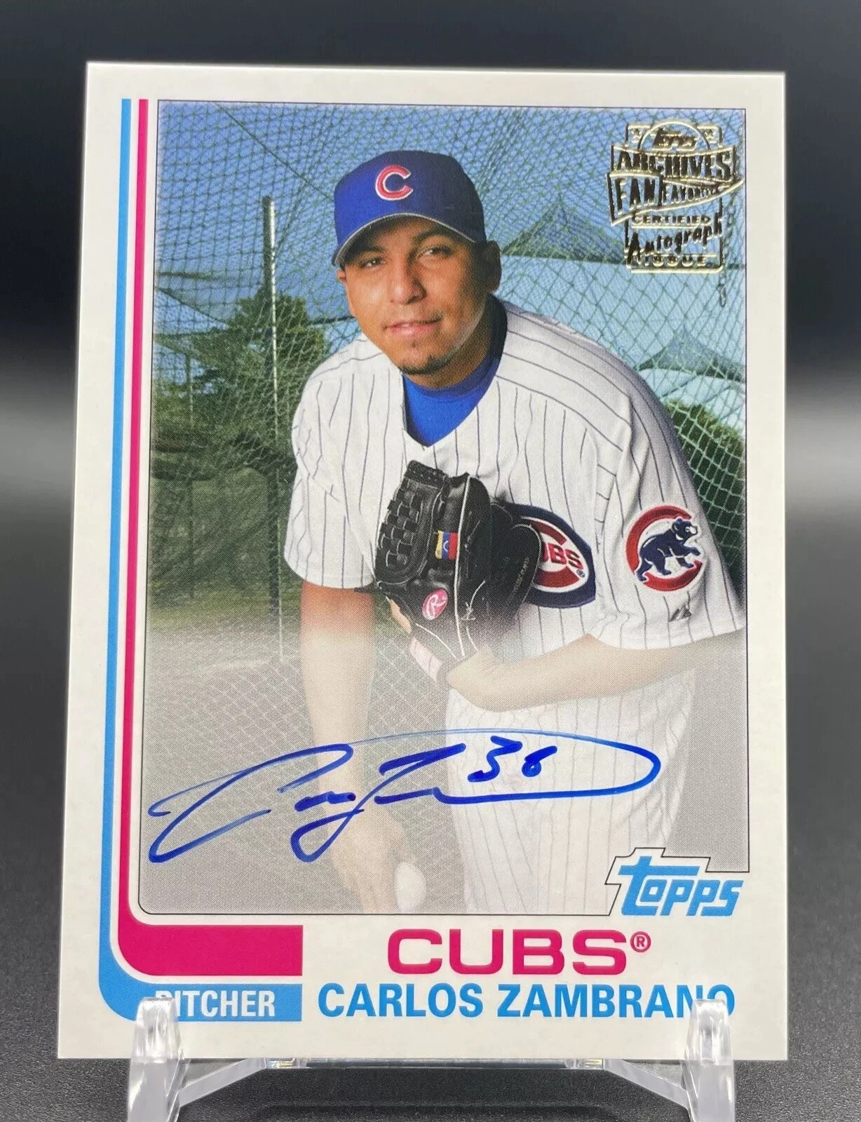 CARLOS ZAMBRANO 2021 Topps Archives Fan Favorites Autographs #FFACZ