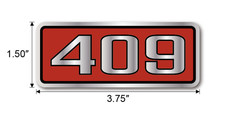34 Size New 409 Air Cleaner Engine Motor Decal Sticker For Chevrolet Gm Usa