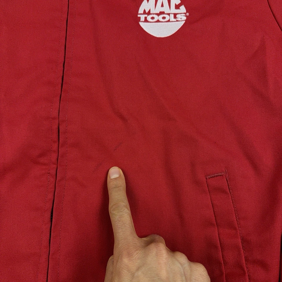 Chaqueta de bombardero de colección Mac Tools para hombre XL bordada ropa de trabajo mecánica profesional lona Foto 3 de 4