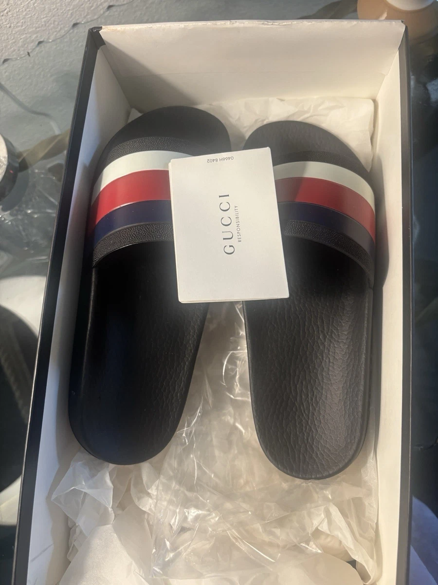 Gucci Black Striped Sandals for Men for sale | eBay display picture 3