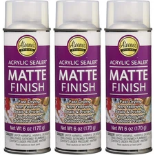 Acrylic Sealer Spray 6 oz, Clear Matte Finish, 3 Pack for Craft Projects