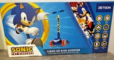 Sonic Light-Up Jetson Scooter 3 Wheel Kick Foldable Light-Up Wheels Toddler- NIB