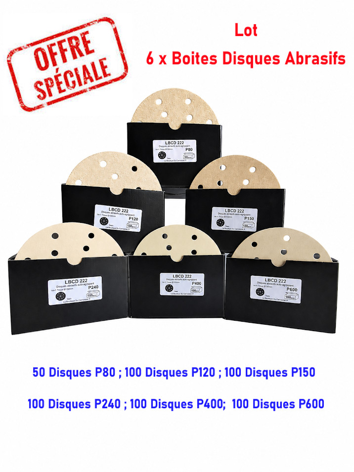 Abrasifs D150 auto-agrippants P80 à P600 à haute endurance pour ponceuse