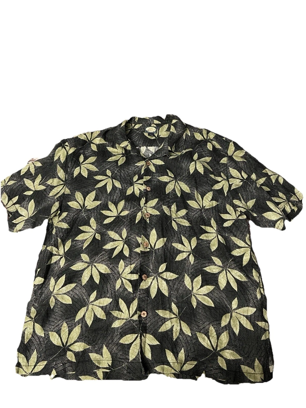 Tommy Bahama Shirt Mens Button Down Loop Collar Tropical Hawaiian Travel Linen X