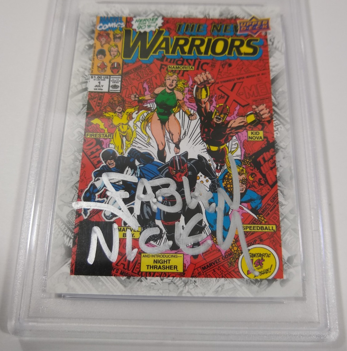 PSA 9 MINT 2024 Upper Deck Marvel Beginnings Vol 2 Ser 2 On Card Auto B-29 NM view 3