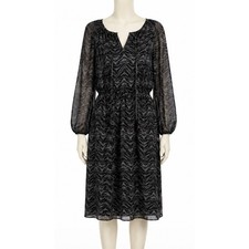 Banana Republic Dress 6 Brown Gray Elastic Waist 90s Grunge Indie Sleaze