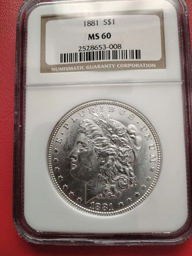 1881 S Morgan Silver Dollar MS60