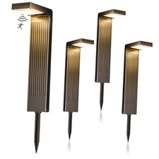 Solar Pathway Lights Outdoor 400LM Motion Sensor Walkway Lights with 4Pack