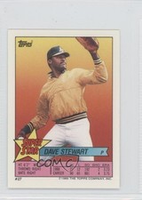 1989 Super Star Sticker Back Cards Dave Stewart Bob Horner Mike Stanley #27 1d6