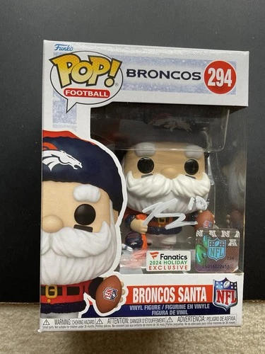 Bo Nix Signed Denver Broncos Santa Funko 294 ACOA NFL Broncos signed Bo Nix auto