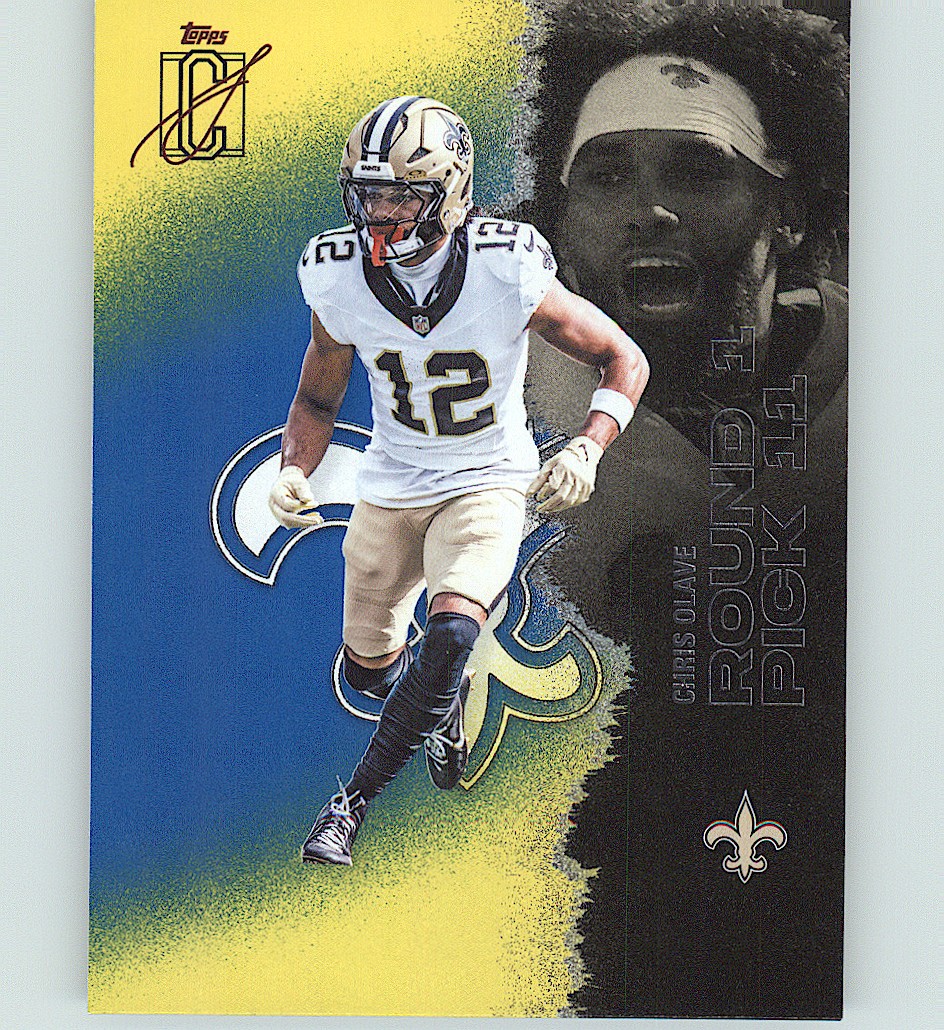 2025 Topps Signature Class #39 Chris Olave Blue & Yellow