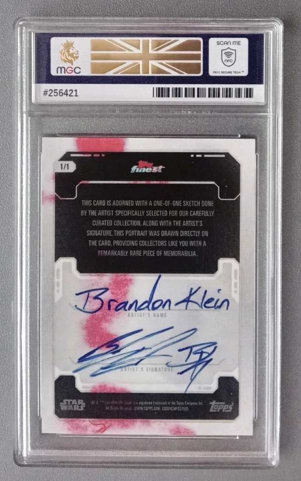 TOPPS 2023 FINEST STAR WARS SKETCH CARD 1/1 CLONE TROOPER GRADED - BRANDON KLEIN - Image 4 of 4