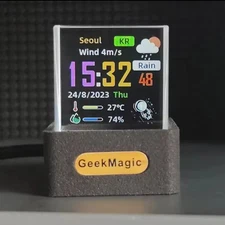 Crystal Cube Photo Display Holographic Desktop Smart Weather Station
