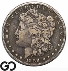 1888-S Morgan Silver Dollar Coin, VF Better Date