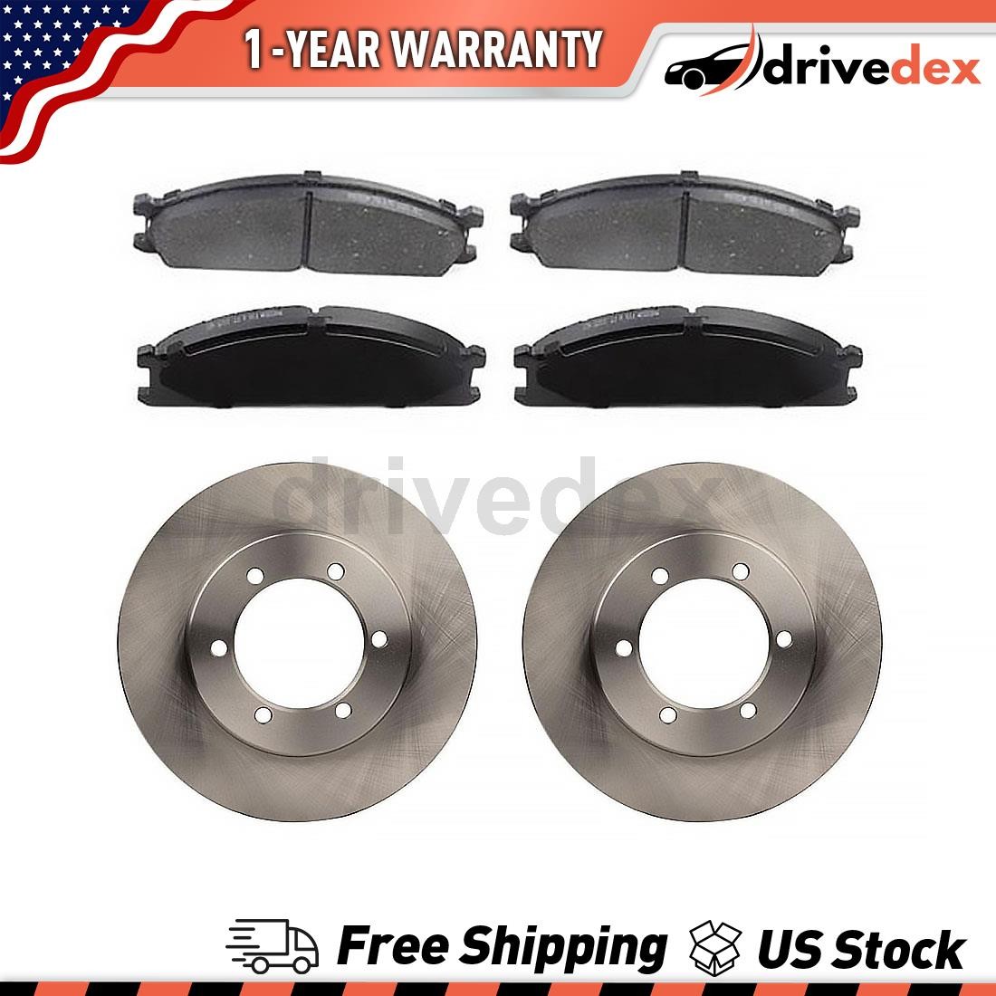 High-Performance Front Rotors & Semi-Metallic Brake Pads for 2013-2015 Nissan NP300