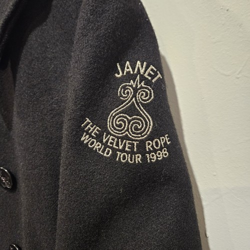 Vintage Janet Jackson Velvet Rope Tour Jacket Mens Large Wool Pea Coat 1998 - Picture 4 of 8