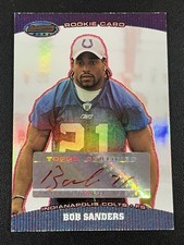 Bob Sanders 2004 Rookie Rc Bowmans Best Red Refractor /50 Auto Autograph
