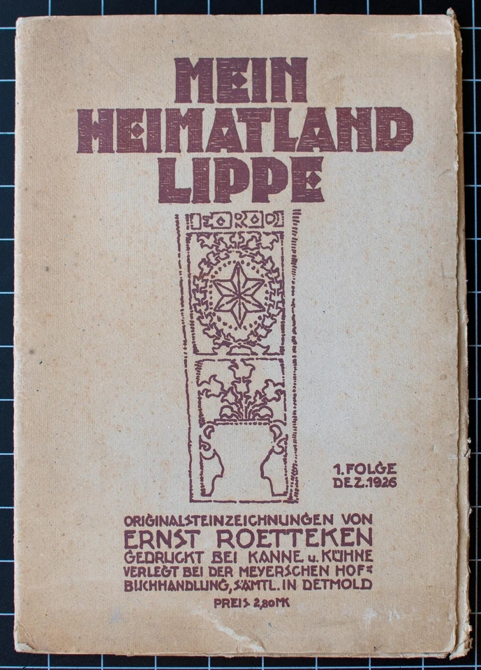 Ernst Rötteken Mappe Lippe Nordrhein-Westfalen Alte Ansicht Lithografie 1926 - Bild 2 von 4