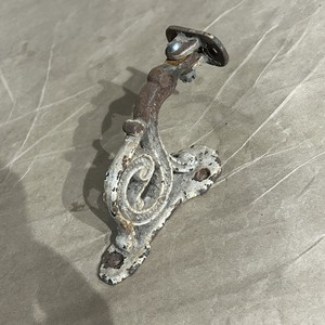 Used, Vintage, Cast-Iron, Hand-Rail Bracket,  End Base "Swivels" For Stair Rise