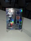 2017 Panini Spectra - Triple Threats Tom Brady #1 Silver Prizm /25 Game Used