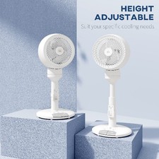 HOMCOM 9'' Air Circulator Fan 3 Speed 3 Mode, 70° Oscillation 90° Vertical Tilt,