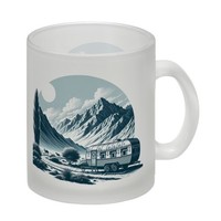 Wohnwagen In Den Bergen Glas Tasse