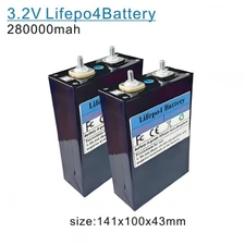 3.2V 280AH LiFePO4 Battery Rechargeable Cells for Li-lon Battery Pack Home Power