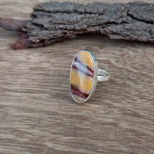 Awesome Mookaite Gemstone Ring 925 Sterling Silver Wedding Gift Ring PG8995