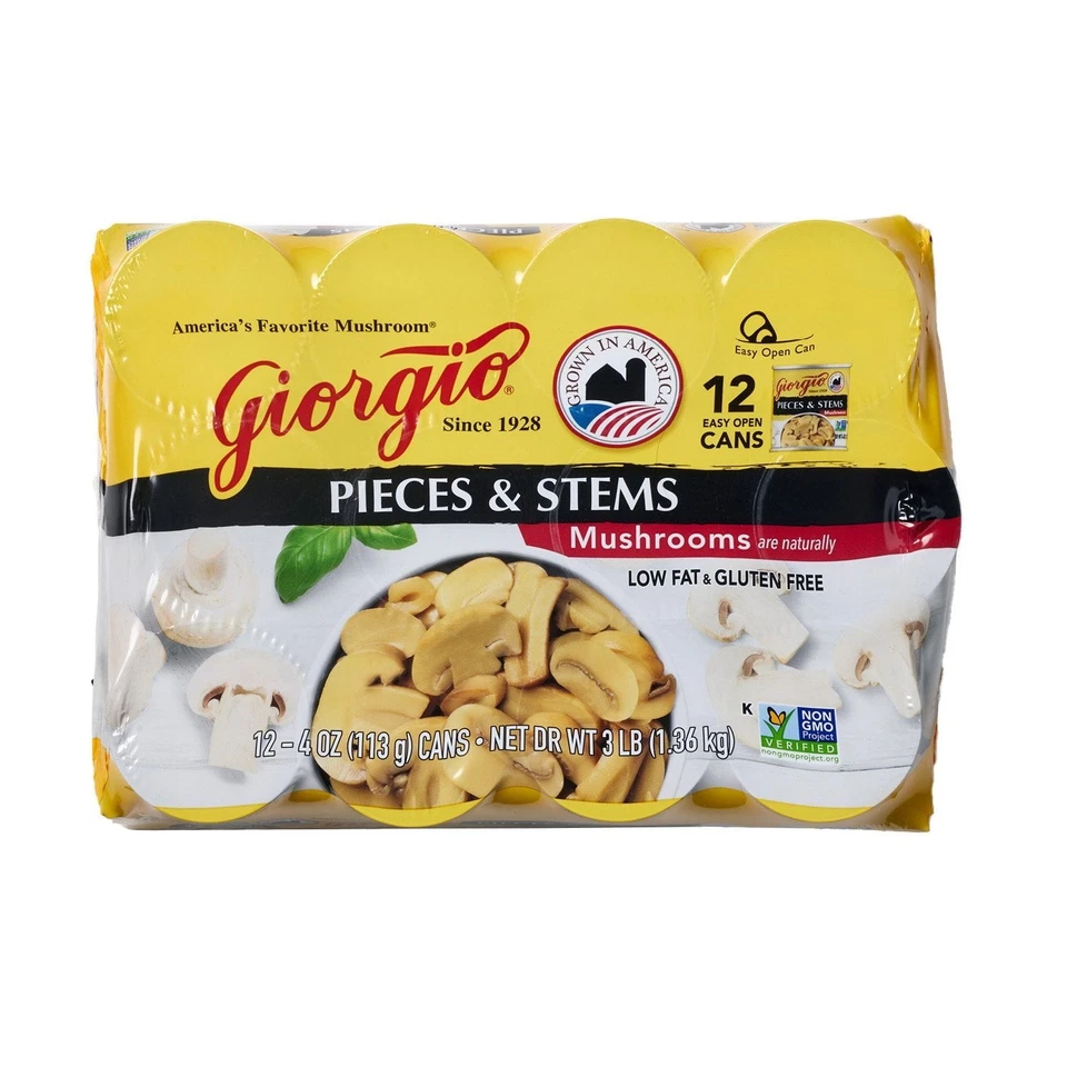2 упаковки - кусочки и стебли грибов Giorgio, 4 унции, 12 карат - Изображение 2 из 4