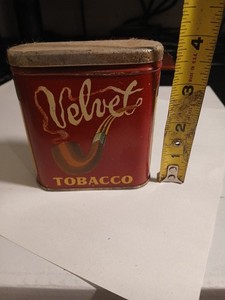 Vintage Velvet Smoke Letters Tin (EMPTY)
