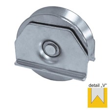 Sellon24 Roue Pour Portail Coulissant V-Rainure Acier Zingué Ø80mm 250kg