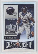 2015 Panini Contenders Championship Ticket 30/99 CJ Anderson #2 14xw