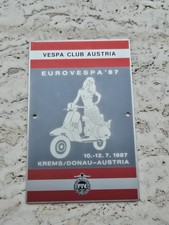 Vespa placca raduno vespistico plakette badge plaque piaggio Eurovespa 1987