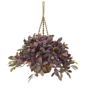 28 in. Fall Laurel Leaf Hanging Basket