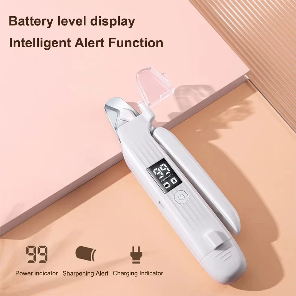 2 in 1 Electric Pet Nail Trimmer with LED Lights Pet Nail Grinder Dog Nail