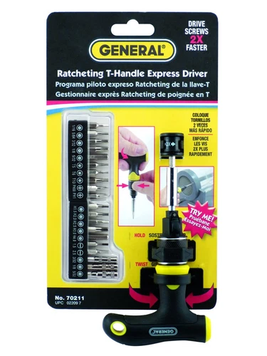 70211 Ratcheting Express Screwdriver with T-Handle - Picture 6 of 6