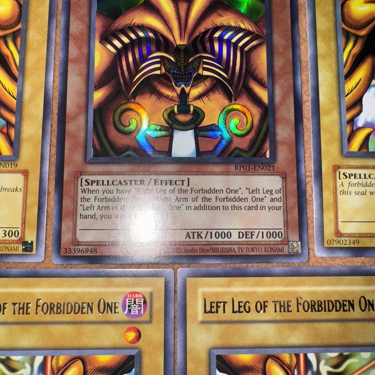 🔥 Yugioh Exodia The Forbidden One Complete 5 Card Set RP01-EN021