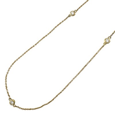 Tiffany&Co. Collier K18 Gelbgold Diamant Meterware 5P gebraucht