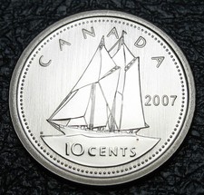 Canada 2007 10-cent - Curved 7 - Specimen Uncirculated Exact Item #1
