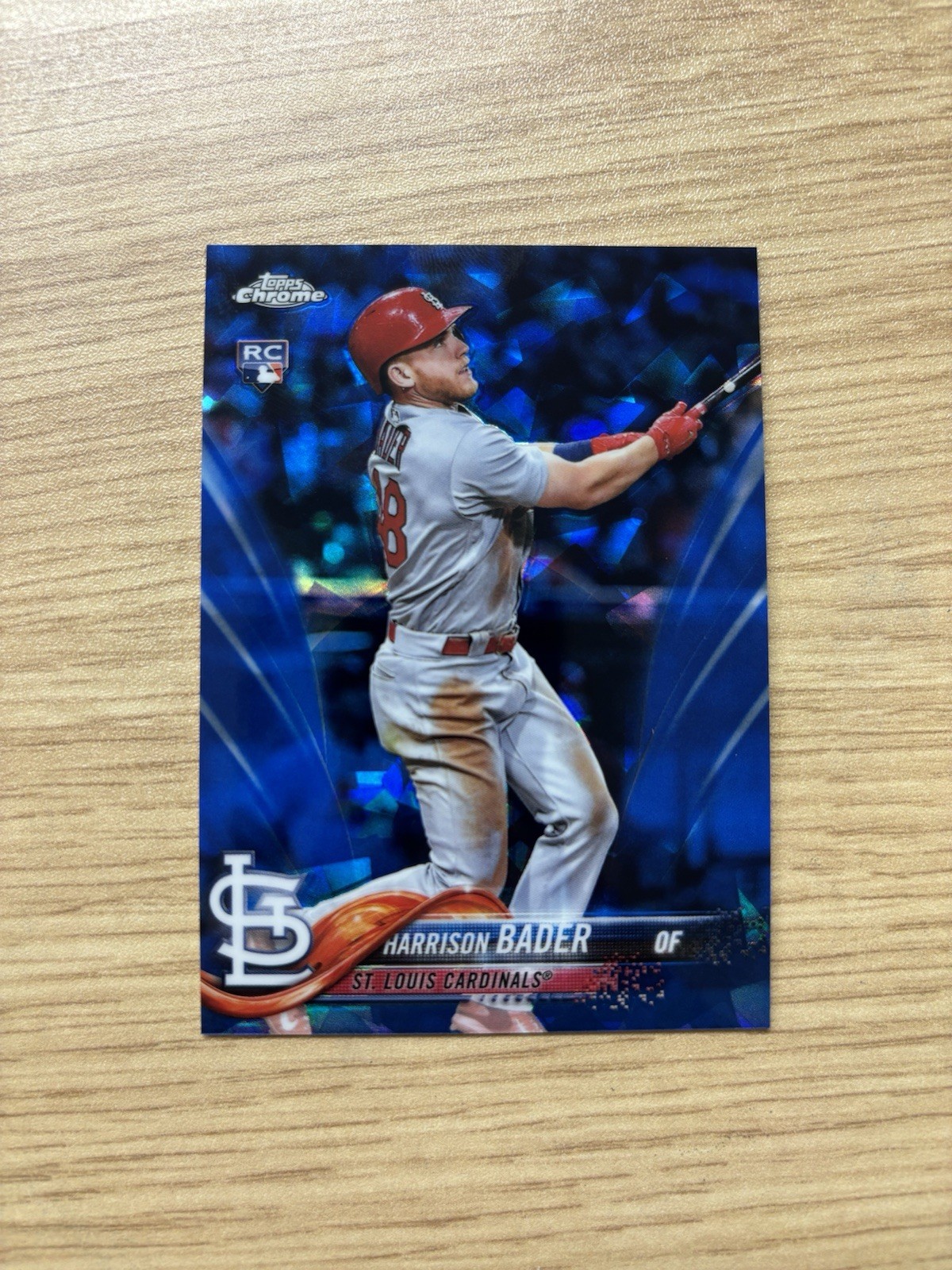 Harrison Bader 2018 Topps Chrome SAPPHIRE REFRACTOR ROOKIE CARDINALS #21
