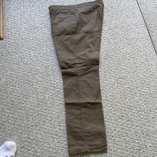 Alfani Men  s Flat Front Khaki Slacks Beige/Tan Pants 32/30 100 Cotton Excellent