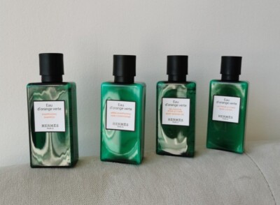 Hermes Paris Eau d orange Verte Travel Set - BRANDNEU Gel/Shampoo/Zustand/Lotion/